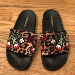 Steve Madden Womens Patches Slide, Leopard